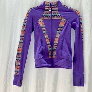 Ivivva Lululemon Girls Perfect your Practice Zip Up  Jacket, Purple Size 10